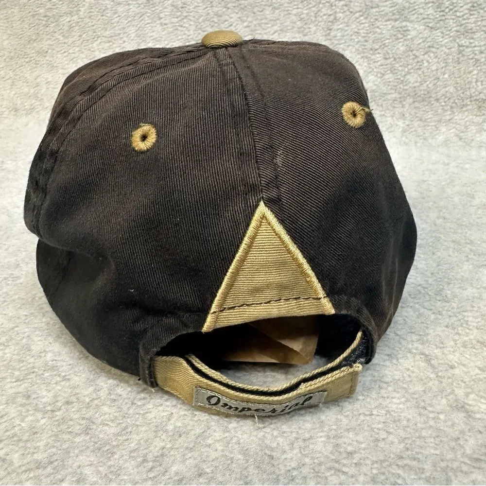Pine Brook Country Club Hat Adult OSFA Black Strapback Golf Casual Imperial‎
